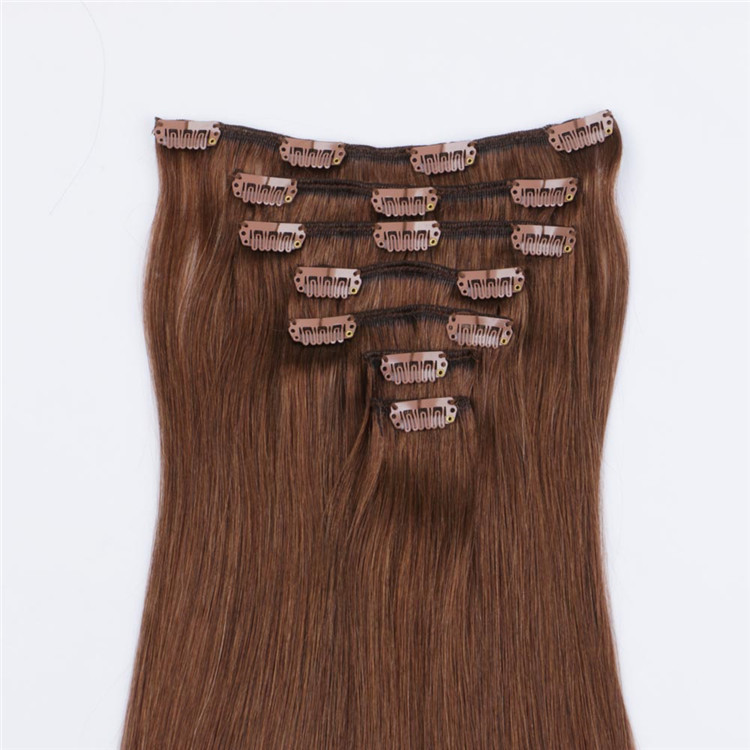 china double drawn full head clip in hair extension factory QM146